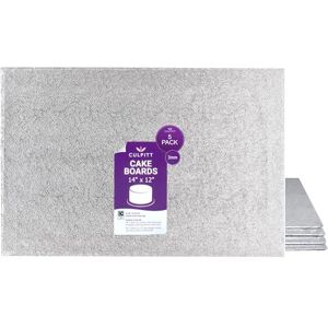 Culpitt 14" x 12" Oblong Cake Boards 5 Pack 3mm Hardboard Cards For Celebration Desserts, Birthday Treats, Tray Bakes, Cupcakes, and More! Strong, Rectangular Pack Of 5 Culpitt 14" x 12" Oblong Cake Boards 5 Pack 3mm Hardboard Cards For Celebration Desserts, Birthday Treats, Tray Bakes, Cupcakes, and More! Strong, Rectangular Pack Of 5