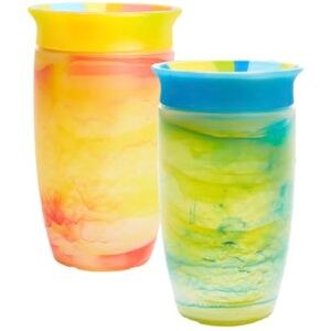 Munchkin Miracle 360 12+ Month 10oz/296ml Baby Sippy Cups Free Flow Beaker for Toddlers Trainer Cup BPA-Free Spill-Free Dishwasher-Safe Baby Water Bottle with Easy-Grip Handles Blue/Yellow Munchkin Miracle 360 12+ Month 10oz/296ml Baby Sippy Cups Free Flow Beaker for Toddlers Trainer Cup BPA-Free Spill-Free Dishwasher-Safe Baby Water Bottle with Easy-Grip Handles Blue/Yellow