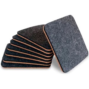 BARVIVO Black Coasters for Drinks Absorbent Set of 8 Perfect Classic Drink Coasters for Wooden Table Protection with Scratch Preventing Cork Side and an Instant Condensation Absorbing Felt Side BARVIVO Black Coasters for Drinks Absorbent Set of 8 Perfect Classic Drink Coasters for Wooden Table Protection with Scratch Preventing Cork Side and an Instant Condensation Absorbing Felt Side