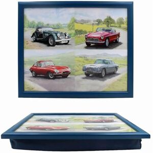 The Leonardo Collection Lesser & Pavey Classic Cars Laptray Bean Bag Trays With Padded Cushion Suitable For Drinks, Food, Breakfast & Laptop Lovely Designed Lap Tray For Home & Office The Leonardo Collection Lesser & Pavey Classic Cars Laptray Bean Bag Trays With Padded Cushion Suitable For Drinks, Food, Breakfast & Laptop Lovely Designed Lap Tray For Home & Office