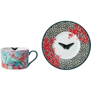 MIKASA x Sarah Arnett Porcelain Cup and Saucer Set, 250ml MIKASA x Sarah Arnett Porcelain Cup and Saucer Set, 250ml