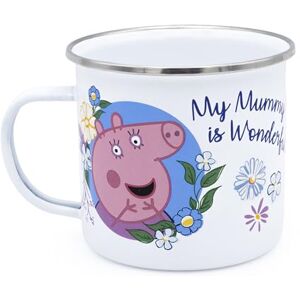 Robert Frederick Peppa Pig Enamel Mug Best Mummy Design, White Robert Frederick Peppa Pig Enamel Mug Best Mummy Design, White