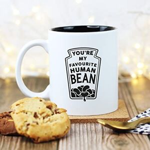 eBuyGB You're My Favourite Human Bean Mug, Engraved 350ml Black Reveal Coffee Mug Funny Birthday, Valentine's Day Gift, Bean Pun Gift eBuyGB You're My Favourite Human Bean Mug, Engraved 350ml Black Reveal Coffee Mug Funny Birthday, Valentine's Day Gift, Bean Pun Gift