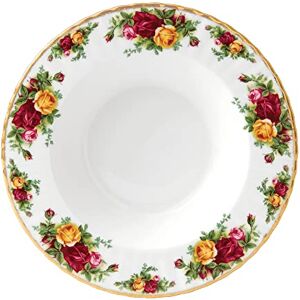 Royal Albert Old Country Roses Rim Soup Plate Gift Vintage Fine Bone China Soup Serving Bowl Large Size Floral Pattern, 25cm Royal Albert Old Country Roses Rim Soup Plate Gift Vintage Fine Bone China Soup Serving Bowl Large Size Floral Pattern, 25cm