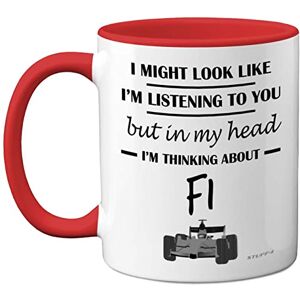 Stuff4 Formula 1 Gifts in My Head I'm Thinking About F1 Funny F1 Gifts for Men, Car Lover for Him, Mug, Formula One 11oz Ceramic Dishwasher Safe Red Handle Mugs Novelty Cup Stuff4 Formula 1 Gifts in My Head I'm Thinking About F1 Funny F1 Gifts for Men, Car Lover for Him, Mug, Formula One 11oz Ceramic Dishwasher Safe Red Handle Mugs Novelty Cup