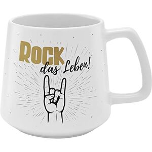 GRUSS & CO 48450 Conical Mug Rock das Leben! Stoneware, 43 cl, Multi-Colour, Gift Friends GRUSS & CO 48450 Conical Mug Rock das Leben! Stoneware, 43 cl, Multi-Colour, Gift Friends