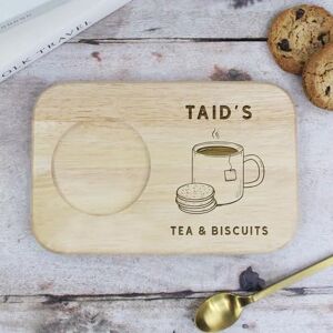 eBuyGB Engraved Taid's Serving Board For Tea & Biscuits Wood Treat Board, Gifts for Grandpa, Papa, Taid Gifts for Grandad eBuyGB Engraved Taid's Serving Board For Tea & Biscuits Wood Treat Board, Gifts for Grandpa, Papa, Taid Gifts for Grandad