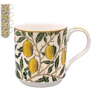 The Leonardo Collection Fruits Stacking Mugs Set of 4 William Morris, Tea and Coffee Mugs for Hot Drinks Fine China Printed Mugs for Kitchen & Home Reusable Ceramic Cups for Every Occasion The Leonardo Collection Fruits Stacking Mugs Set of 4 William Morris, Tea and Coffee Mugs for Hot Drinks Fine China Printed Mugs for Kitchen & Home Reusable Ceramic Cups for Every Occasion