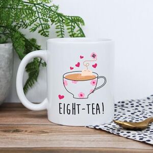 eBuyGB Printed White Colour Coffee Mug -Eight-Tea Design 350ml Tea Cup, 80th Birthday Gifts for Women, Her Eightieth Birthday Gift for Mum, Grandma eBuyGB Printed White Colour Coffee Mug -Eight-Tea Design 350ml Tea Cup, 80th Birthday Gifts for Women, Her Eightieth Birthday Gift for Mum, Grandma