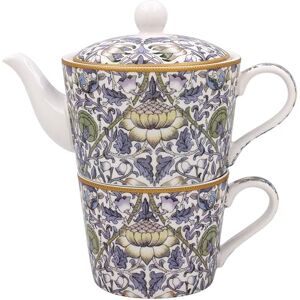 The Leonardo Collection Lodden Tea for One by William Morris Porcelain Teapot and Cup Set Arts and Crafts Floral Design Elegant Giftware for Tea Lovers Compact Stackable Afternoon Tea Set The Leonardo Collection Lodden Tea for One by William Morris Porcelain Teapot and Cup Set Arts and Crafts Floral Design Elegant Giftware for Tea Lovers Compact Stackable Afternoon Tea Set