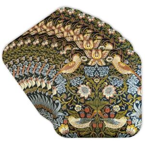 3dRose William Morris Strawberry Thief Pattern Soft Coasters, Set of 8 (cst_219390_2) 3dRose William Morris Strawberry Thief Pattern Soft Coasters, Set of 8 (cst_219390_2)
