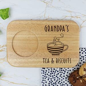eBuyGB Grandpa's Tea & Biscuits Board, Wooden Treat Board, Snack Tray, Father's Day, Birthday Gifts for Grandad eBuyGB Grandpa's Tea & Biscuits Board, Wooden Treat Board, Snack Tray, Father's Day, Birthday Gifts for Grandad