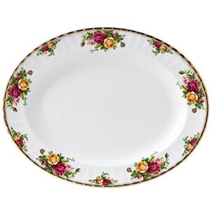 Royal Albert Old Country Roses IOLCOR00108 Dish White, Fine Bone China, Multi, Oval Platter 38cm Royal Albert Old Country Roses IOLCOR00108 Dish White, Fine Bone China, Multi, Oval Platter 38cm