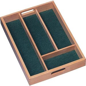 T&G Woodware Cutlery Tray in Beech with Green Lining T&G Woodware Cutlery Tray in Beech with Green Lining