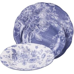 Tivoli 18-Piece Porcelain 6-Seater Dinner Set, Floral Design, Lilac, Fleurette Tivoli 18-Piece Porcelain 6-Seater Dinner Set, Floral Design, Lilac, Fleurette