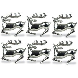 DII Decorative Napkin Ring Set, Silver Reindeer, One Size DII Decorative Napkin Ring Set, Silver Reindeer, One Size