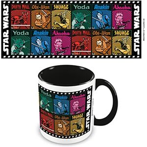 Pyramid Star Wars: Clone Wars Mug in Presentation Gift Box (Character Roll Call Design) 11oz Ceramic Mug Official Merchandise, Black Or White Or Gray Pyramid Star Wars: Clone Wars Mug in Presentation Gift Box (Character Roll Call Design) 11oz Ceramic Mug Official Merchandise, Black Or White Or Gray