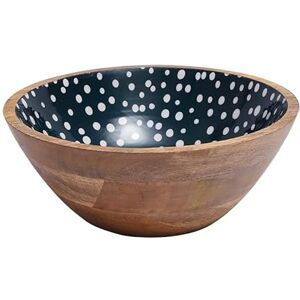 Dexam Sintra Mango Wood Spotted Salad Bowl Ink Blue Dexam Sintra Mango Wood Spotted Salad Bowl Ink Blue