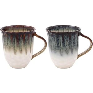 L & P Home & Gifts Lesser & Pavey Reactive Glaze Mugs Set of 2 Ceramic Coffee Mugs Set for Home or Work Designed by Elements Lovely Mugs for Tea, Coffee & Hot Drinks L & P Home & Gifts Lesser & Pavey Reactive Glaze Mugs Set of 2 Ceramic Coffee Mugs Set for Home or Work Designed by Elements Lovely Mugs for Tea, Coffee & Hot Drinks