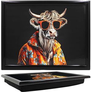 L & P Home & Gifts Lesser & Pavey Urban Art Highland Cow Laptray For Food Serving & Breakfast Comfortable Lap Trays With Bean Bag Cushion For Home & Daily Use Durable Lap Trays For Eating On Lap For Adults L & P Home & Gifts Lesser & Pavey Urban Art Highland Cow Laptray For Food Serving & Breakfast Comfortable Lap Trays With Bean Bag Cushion For Home & Daily Use Durable Lap Trays For Eating On Lap For Adults