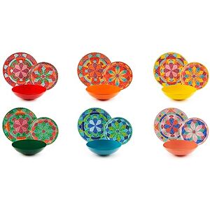 Excelsa Seurat Dinnerware Set - Multi-color 18-piece for 6 Excelsa Seurat Dinnerware Set - Multi-color 18-piece for 6