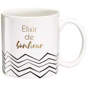 DRAEGER PARIS 1886 La carterie Happiness Mug Porcelain Black/76000590 Elixir Gold 11.6 x 9.5 x 8.2 cm DRAEGER PARIS 1886 La carterie Happiness Mug Porcelain Black/76000590 Elixir Gold 11.6 x 9.5 x 8.2 cm