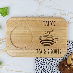 eBuyGB Taid's Tea & Biscuits Board, Wooden Treat Board, Snack Tray, Father's Day, Birthday Gifts for Taid, Welsh Grandad eBuyGB Taid's Tea & Biscuits Board, Wooden Treat Board, Snack Tray, Father's Day, Birthday Gifts for Taid, Welsh Grandad