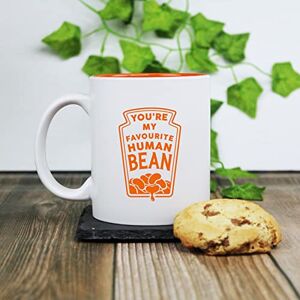 eBuyGB You're My Favourite Human Bean Mug, Engraved 350ml Orange Reveal Coffee Mug Funny Birthday, Valentine's Day Gift, Bean Pun Gift eBuyGB You're My Favourite Human Bean Mug, Engraved 350ml Orange Reveal Coffee Mug Funny Birthday, Valentine's Day Gift, Bean Pun Gift