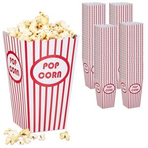 Relaxdays Popcorn Bags, Set of 100, Striped, Retro Look, Cinema, Movie Night Accessory, Cardboard, Container, Red/White, 16 x 10.5 x 10.5 cm Relaxdays Popcorn Bags, Set of 100, Striped, Retro Look, Cinema, Movie Night Accessory, Cardboard, Container, Red/White, 16 x 10.5 x 10.5 cm