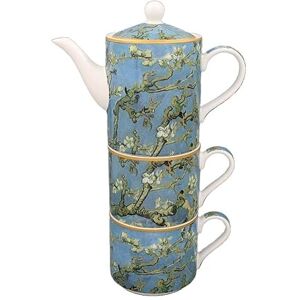 The Leonardo Collection Almond Blossom Tea for Two Set Vincent Van Gogh Inspired Fine China Teapot and Cups Elegant Art Gift Set Artistic Floral Design for Home Use, Display or Afternoon Tea The Leonardo Collection Almond Blossom Tea for Two Set Vincent Van Gogh Inspired Fine China Teapot and Cups Elegant Art Gift Set Artistic Floral Design for Home Use, Display or Afternoon Tea
