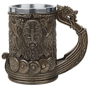 Nemesis Now B4810P9 Bronze Drakkar Viking Tankard 15cm, Resin w. Stainless Steel Nemesis Now B4810P9 Bronze Drakkar Viking Tankard 15cm, Resin w. Stainless Steel