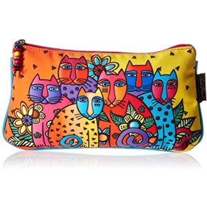 Zeckos Laurel Burch Cosmetic Bag Set, Feline Clan, 3-Pack, Linen, Multicolor Zeckos Laurel Burch Cosmetic Bag Set, Feline Clan, 3-Pack, Linen, Multicolor