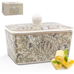 The Leonardo Collection William Morris Christmas Artichoke Butter Dish for Kitchen & Home Dishwasher Safe Butter Dish with Lid for Keep Butter Fresh Durable BPA-Free Butterdish for Butter Storage The Leonardo Collection William Morris Christmas Artichoke Butter Dish for Kitchen & Home Dishwasher Safe Butter Dish with Lid for Keep Butter Fresh Durable BPA-Free Butterdish for Butter Storage