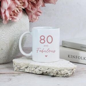 eBuyGB Printed Coffee Mug, 80 & Fabulous Ceramic Tea Cup, Milestone Birthday, 80th Birthday Gift for Her, Grandma, Mum, Friend eBuyGB Printed Coffee Mug, 80 & Fabulous Ceramic Tea Cup, Milestone Birthday, 80th Birthday Gift for Her, Grandma, Mum, Friend