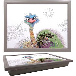 The Leonardo Collection Lesser & Pavey Bug Art Oscar Ostrich Laptray For Food Serving & Breakfast Comfortable Lap Trays With Bean Bag Cushion For Snacks & Dinner Durable Serving Tray For Eating On Lap For Adults The Leonardo Collection Lesser & Pavey Bug Art Oscar Ostrich Laptray For Food Serving & Breakfast Comfortable Lap Trays With Bean Bag Cushion For Snacks & Dinner Durable Serving Tray For Eating On Lap For Adults