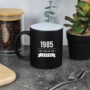 eBuyGB Engraved 1985 Year of The Legend Black Coffee Mug, 40th Milestone Birthday Gift for Men, Fortieth Gift for Him, 350 ml eBuyGB Engraved 1985 Year of The Legend Black Coffee Mug, 40th Milestone Birthday Gift for Men, Fortieth Gift for Him, 350 ml