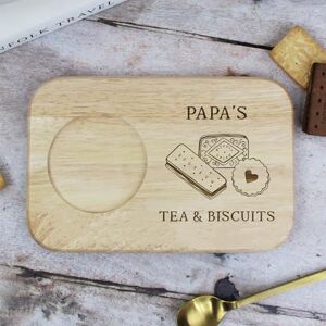 eBuyGB Personalised Engraved Papa's Tea and Biscuit Serving Board, Gift for Grandpa, Grandad, Taid eBuyGB Personalised Engraved Papa's Tea and Biscuit Serving Board, Gift for Grandpa, Grandad, Taid