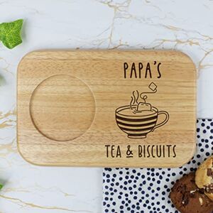 eBuyGB Papa's Tea & Biscuits Board, Wooden Treat Board, Snack Tray, Father's Day, Birthday Gifts for Papa eBuyGB Papa's Tea & Biscuits Board, Wooden Treat Board, Snack Tray, Father's Day, Birthday Gifts for Papa