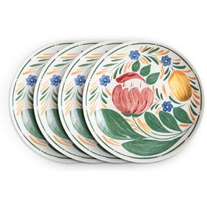 Wade Capri Set of 4 Dinner Plates with Vibrant Mediterranean Inspired Design, Crafted from Earthenware, Made in Stoke-on-Trent, 28cm, Multi-Coloured, WA967049CAP Wade Capri Set of 4 Dinner Plates with Vibrant Mediterranean Inspired Design, Crafted from Earthenware, Made in Stoke-on-Trent, 28cm, Multi-Coloured, WA967049CAP