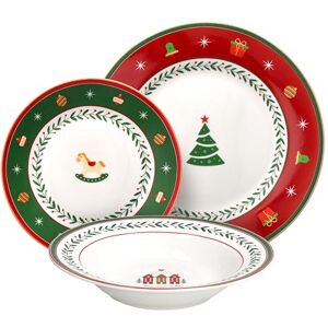 Tognana Christmas Toy 18-Piece Dinner Set for 6, Porcelain, Multicolour Tognana Christmas Toy 18-Piece Dinner Set for 6, Porcelain, Multicolour