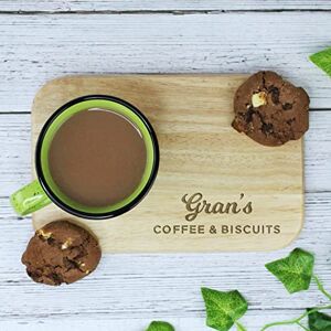 eBuyGB Gran's Coffee & Biscuits Board, Wooden Treat Board, Snack Tray, for Gran's, Birthday Gifts for Her eBuyGB Gran's Coffee & Biscuits Board, Wooden Treat Board, Snack Tray, for Gran's, Birthday Gifts for Her