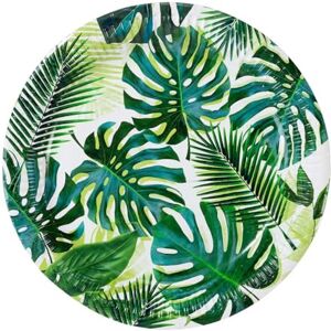 Talking Tables 96 x Tropical Strong Paper Plates, Bulk Pack Palm Design Disposable Tableware, Kid's Jungle BBQ Hawaiian Theme Party, Table Decorations Summer Luau, Green for BBQ, Birthday, Size 9’ Talking Tables 96 x Tropical Strong Paper Plates, Bulk Pack Palm Design Disposable Tableware, Kid's Jungle BBQ Hawaiian Theme Party, Table Decorations Summer Luau, Green for BBQ, Birthday, Size 9’