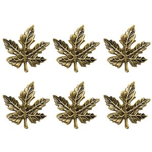 DII Decorative Napkin Ring Set, Brass, Gold Maple Leaf, 2.25" Diameter DII Decorative Napkin Ring Set, Brass, Gold Maple Leaf, 2.25" Diameter