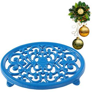 jogreful Round Cast Iron Trivet Royal Blue Trivet Mats Metal Trivets for Kitchen Dining Table Oval Shape, Blue jogreful Round Cast Iron Trivet Royal Blue Trivet Mats Metal Trivets for Kitchen Dining Table Oval Shape, Blue