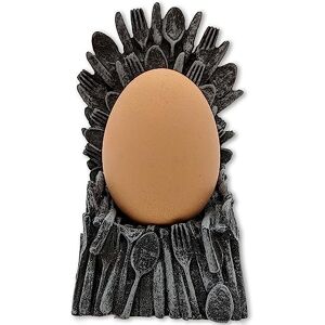Gift Republic Egg of Thrones Ceramic Egg Cup, Grey Gift Republic Egg of Thrones Ceramic Egg Cup, Grey