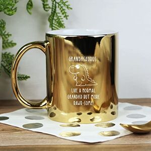 eBuyGB Grandasaurus Mug, Grandad Mug, Dinosaur Mug, Engraved Shiny Metallic Gold Coffee Mug Tea Cup, Father's Day Gift for Granddad, Grandpa, Birthday Gift, Funny Present eBuyGB Grandasaurus Mug, Grandad Mug, Dinosaur Mug, Engraved Shiny Metallic Gold Coffee Mug Tea Cup, Father's Day Gift for Granddad, Grandpa, Birthday Gift, Funny Present