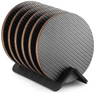 Prestone Prestige Modern Coasters for Drinks with Holder 6 Premium Carbon Coasters in Classy Geometric Design Protect Furniture Unique Gift in Luxury Gift Box (Dark Gray) Prestone Prestige Modern Coasters for Drinks with Holder 6 Premium Carbon Coasters in Classy Geometric Design Protect Furniture Unique Gift in Luxury Gift Box (Dark Gray)