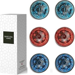 Bascuda Small Ceramic Dip Bowls Set of 6 – Iznik Series Spring Bloom – 8cm – Pirate Green, Red, Blue Small Ramekins for Dips, Sauces, Condiments – Dishwasher Safe – Stylish Tableware for Kitchen Bascuda Small Ceramic Dip Bowls Set of 6 – Iznik Series Spring Bloom – 8cm – Pirate Green, Red, Blue Small Ramekins for Dips, Sauces, Condiments – Dishwasher Safe – Stylish Tableware for Kitchen
