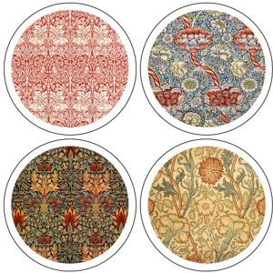 CoasterStone As9640 "William Morris Textiles Collection" Absorbent Coasters, 4-1/4-Inch, Set Of 4 CoasterStone As9640 "William Morris Textiles Collection" Absorbent Coasters, 4-1/4-Inch, Set Of 4