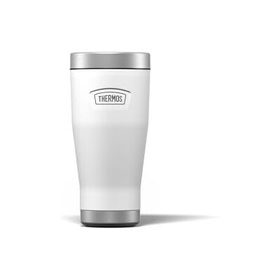 Thermos Icon Ice White Travel Tumbler (470ml), Reusable Insulated Stainless Steel Coffee Cup for Hot or Cold Drinks, Vacuum Sealed Water Flask with a Leak-Proof Lid, 7hr Hot/22hr Cold Thermos Icon Ice White Travel Tumbler (470ml), Reusable Insulated Stainless Steel Coffee Cup for Hot or Cold Drinks, Vacuum Sealed Water Flask with a Leak-Proof Lid, 7hr Hot/22hr Cold